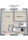 1 Bedroom Floor Plan